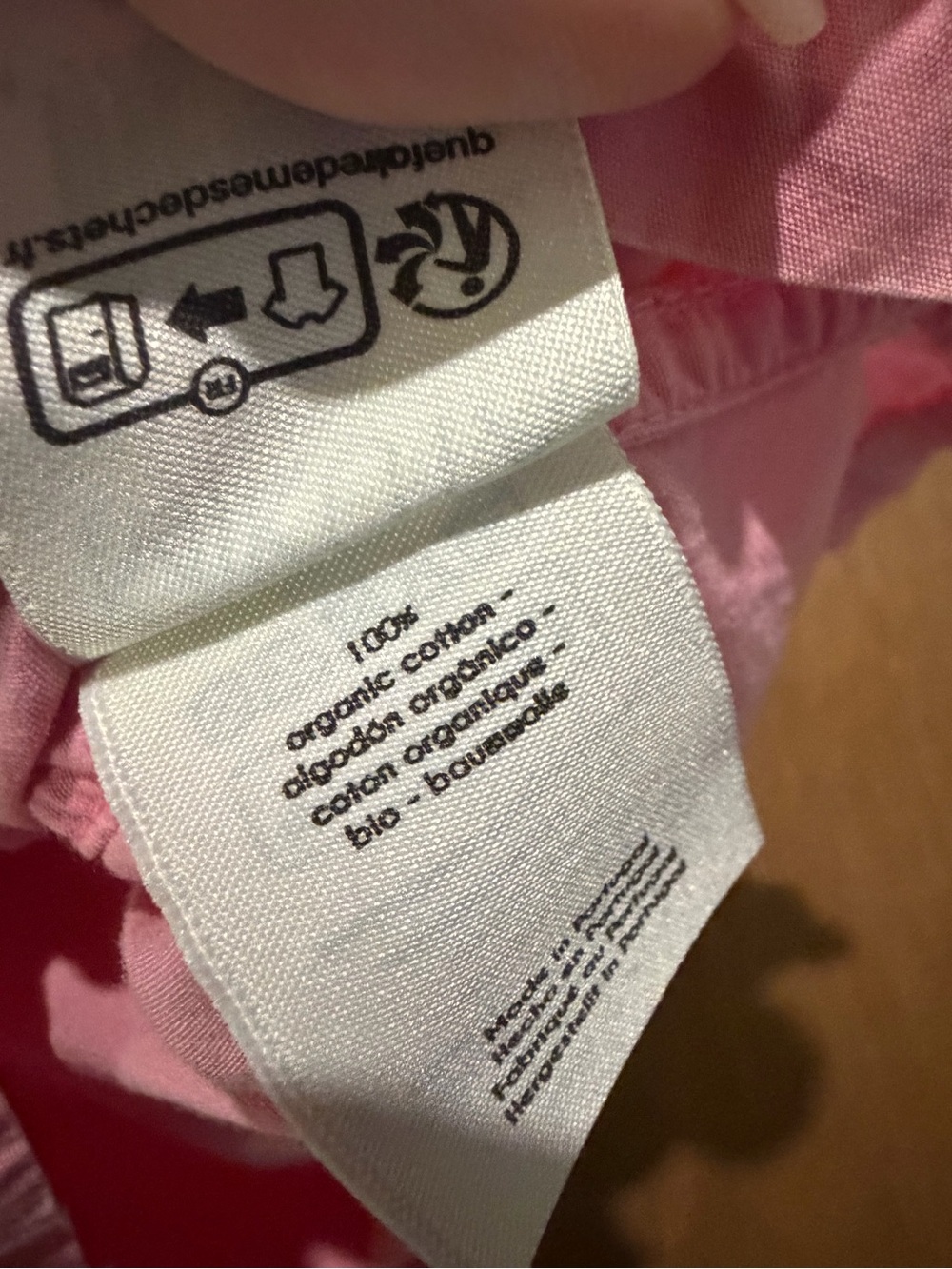 MIKUTA Organic Cotton Pink Shorts with Back Pocket Size M - Picture 4 of 5